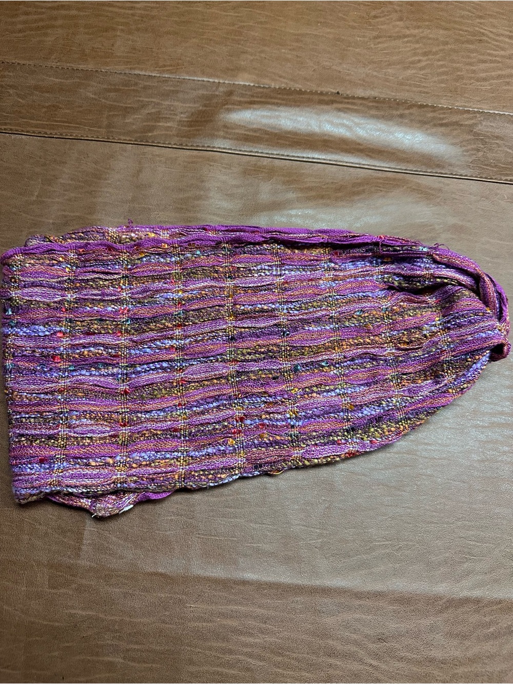Purple Knit Fashion infinity Scarf, Boho